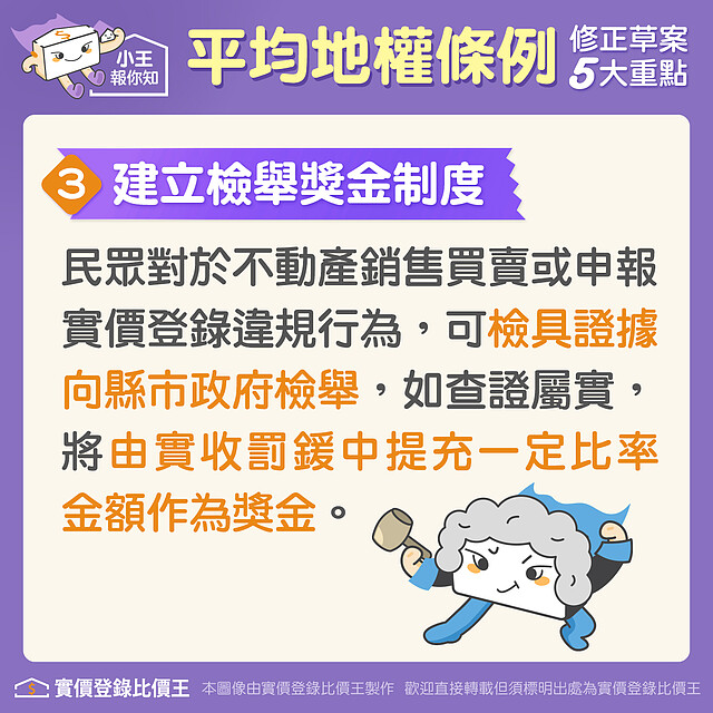 平均地權條例:建立檢舉獎金制度